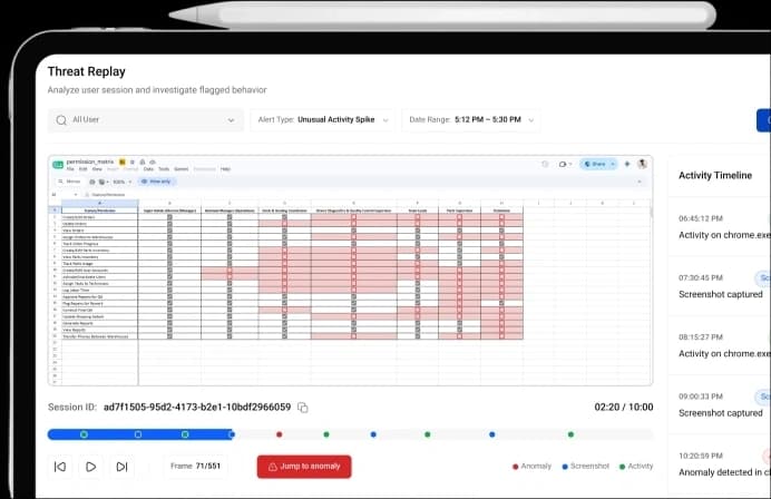 5. Review Context and Take Action - Live activity and session context