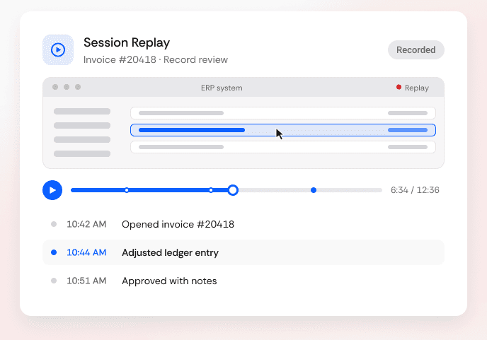 Session Replay for Record Review